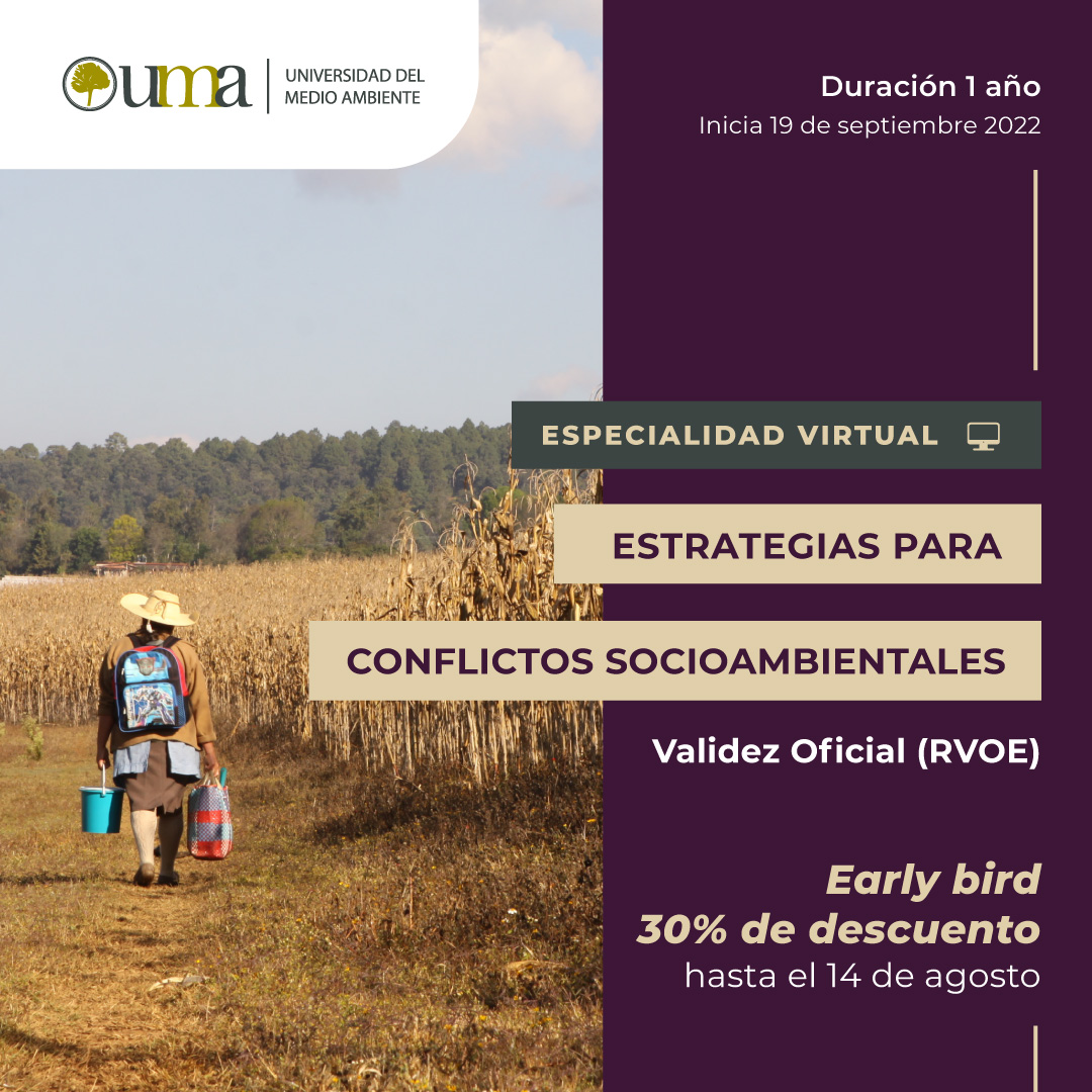Estrategias para conflictos socioambientales Especialidad virtual