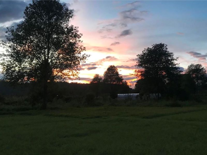Imagen de un amanecer en el campus de la Universidad del Medio Ambiente. 